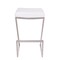 Armen Living Atlantis 26" Counter Height Backless White Faux Leather and Brushed Stainless Steel Bar Stool LCAT26BAWH - alternate 4